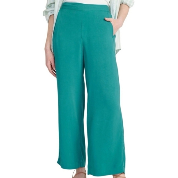 Old Navy Pants - NWT Old Navy Playa Wide Leg High Rise Pants In Ocean Wave Women's Medium